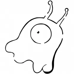 Brain slug stencil