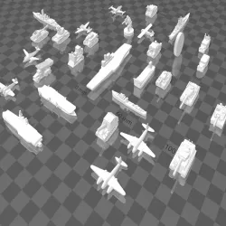 Compilation of WW2 Models- Cleaned, Remixed, Scaled and Tested for use in games like Axis and Allies