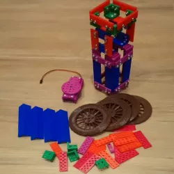 Construction set with several parts