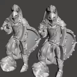 Foot Knight with sword&shield - sharper details