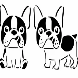 French bulldog stencil