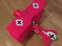 FT Fokker DR1 mini Wheels, Engine mock up and pilot