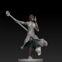 Halfling Monk with Staff