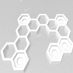 Hexagon Magnetic Key Holder