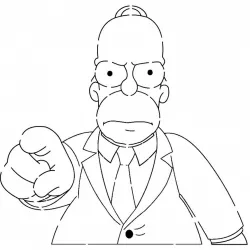 Homer Simpson stencil 3