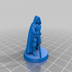 Hooded mage with staff (28mm)