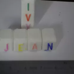 Lettered Toy Block- cake topper