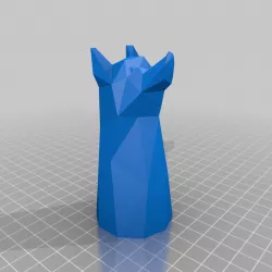 Low-Poly Eristoff Ginger Wolf Head Shotglass