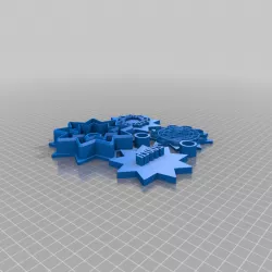 Nine pointed star cookie cutter and presses