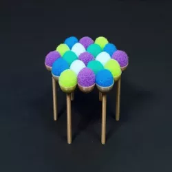 PomPom Chair - 3D Printed Doll Chair