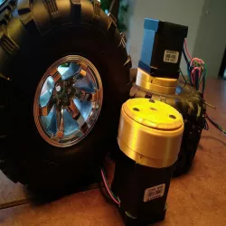 130mm 'in-wheel' NEMA 17 planetary adapter