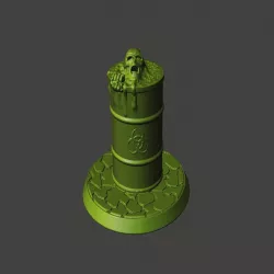28mm toxic Undead Zombie Emerging from Barrel
