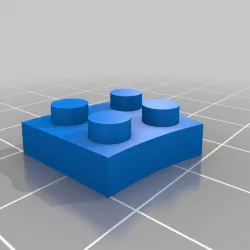 2x2-6-short Curved LEGO Brick