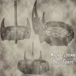 Alien Terrain Dice Trays for Warhammer 40k, Dungeons & Dragons or Tabletop Games