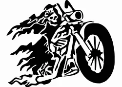 Biker Reaper stencil