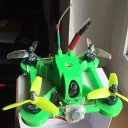 brushless dron frame and cape for motor15 and fc25x25 (eachine wizard ts130 compatible) very stable and protective