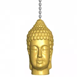Buddha Pull Ball Chain or Keychain Knob | Handle | Fob | Finials