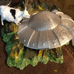 Crashed UFO and Cow