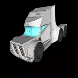 Cyberpunk Semi Truck Prototype
