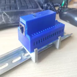 DIN mountable case for Arduino NANO with Ethernet shield and terminal adapter IO shield.