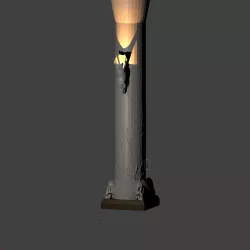 Dungeon Skull Pillar with torch slot