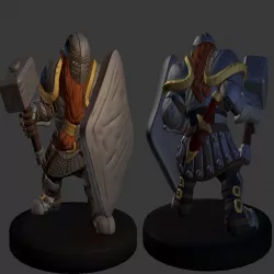 Dwarf Fighter/Paladin Miniature