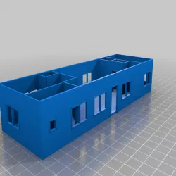 HO scale house under construction (no roof yet)