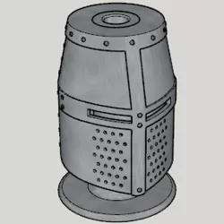 Medieval Great Helm Pen Stand (Standard Ver 1-3 Size Ver)