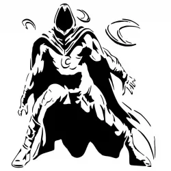 Moon Knight stencil