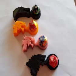 More d20 dice holders (spinosaurus & direwolf)