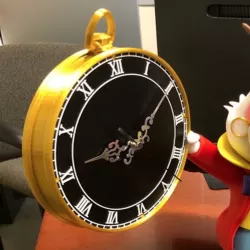 Old-timey clock face for 150% white rabbit 