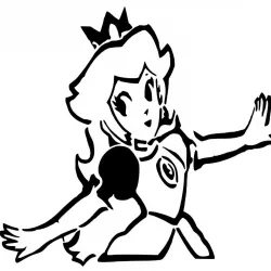 Peach stencil