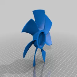 Printable Fan Blades for 130mm Soldering Fume Extractor with filter