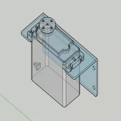 Sheet metal processed HS-785HB mount