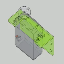 Sheet metal processed MG995 mount