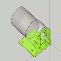 Sheet metal processed motor mount