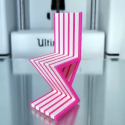 Striped Chair - 3D Printed Doll Chair