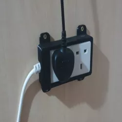 Twin Socket Extension Cord Wall Mount