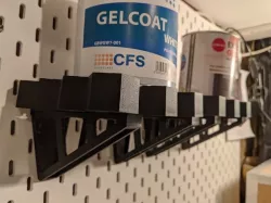 V3 - Speed Click Citadel Paint/Tool Rack Shelf Bracket - Skadis Pegboard