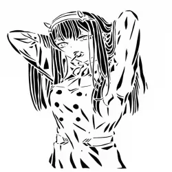 Zero Two stencil