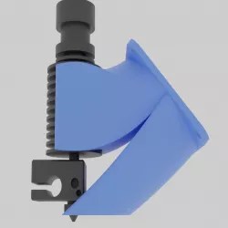 2-in-1 fan duct: Strong clamp remix for E3D V6