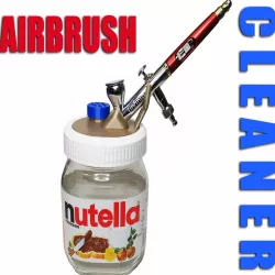 Airbrush Cleaner (Nutella Jar) for Harder & Steenbeck Infinity, Evolution, Badger 150 and Generic Chinese