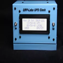 Angled stand for the QRP-Labs GPS Clock with the larger (4 X 20)  display LCD