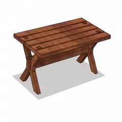 Bench seat table for Playmobil playground