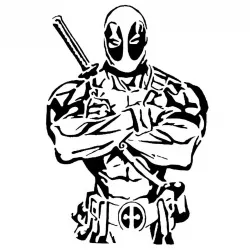 Deadpool stencil 11