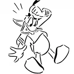 Donald Duck stencil 2
