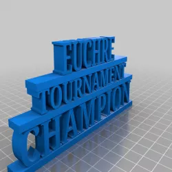 Euchre Tournament Trophy
