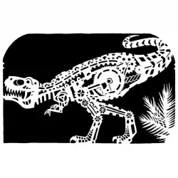 Gear T-rex stencil