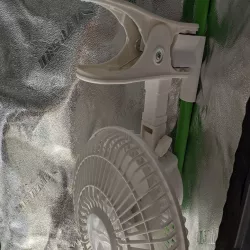 Grow tent pole clamp for fans