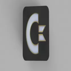 illuminated Commodore logo 
